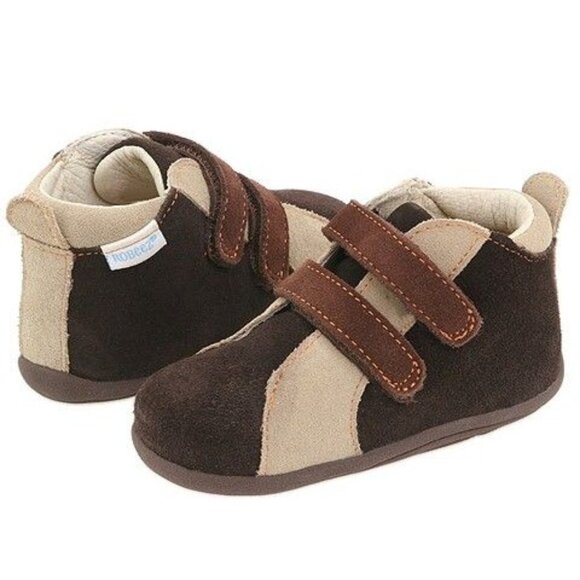 New Baby Robeez Tredz Desert Boot Brown Leather Shoe Size 4/5 12-16 Months - Picture 1 of 1